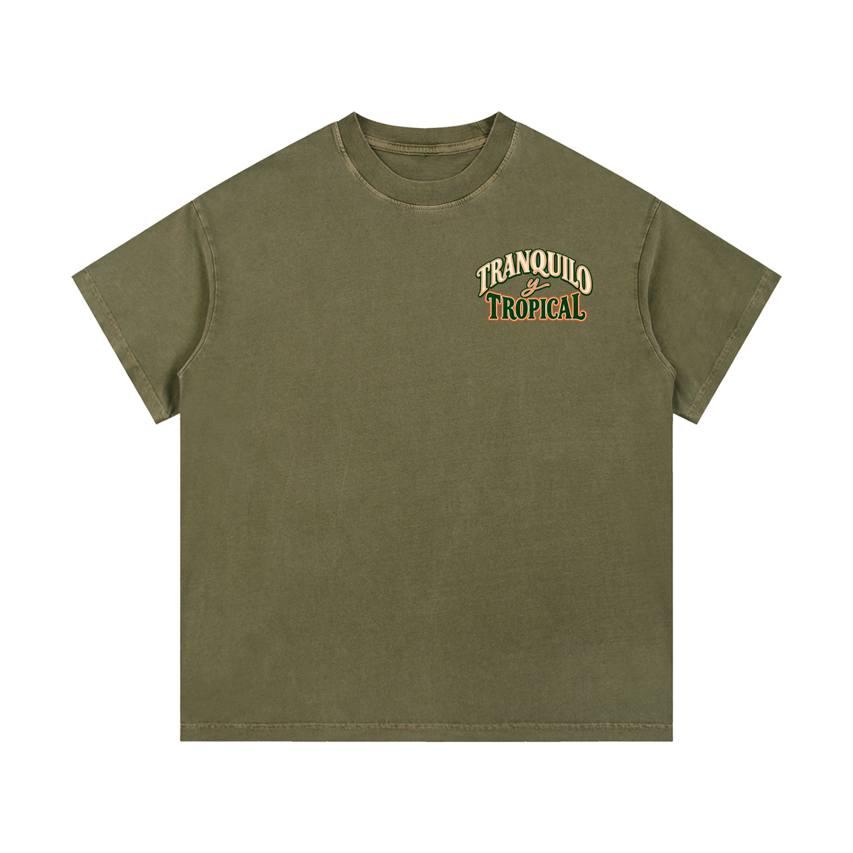 TRANQUILO TROPICAL Vintage Wash Cotton Tee