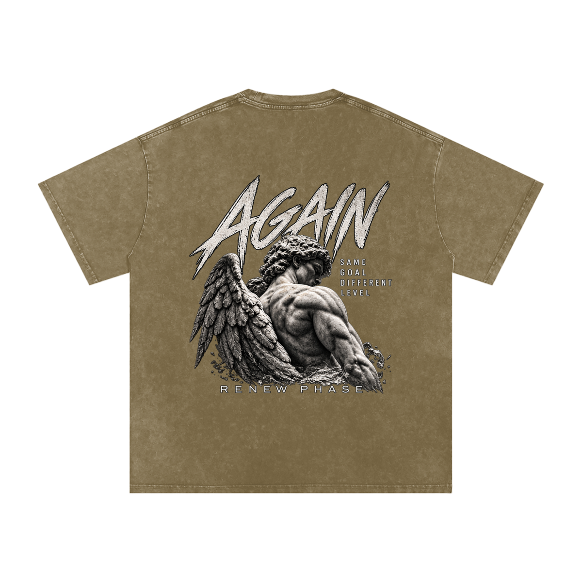 AGAIN Vintage Washed Oversized Cotton Tee