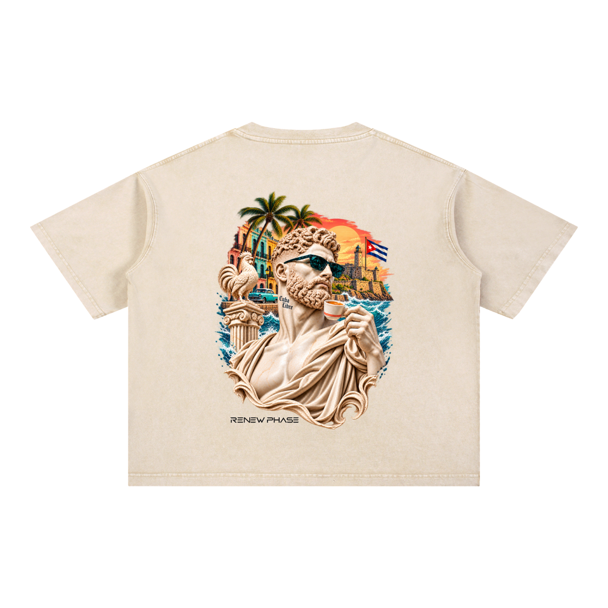 CUBA LIBRE Mineral Wash Boxy Cotton Tee