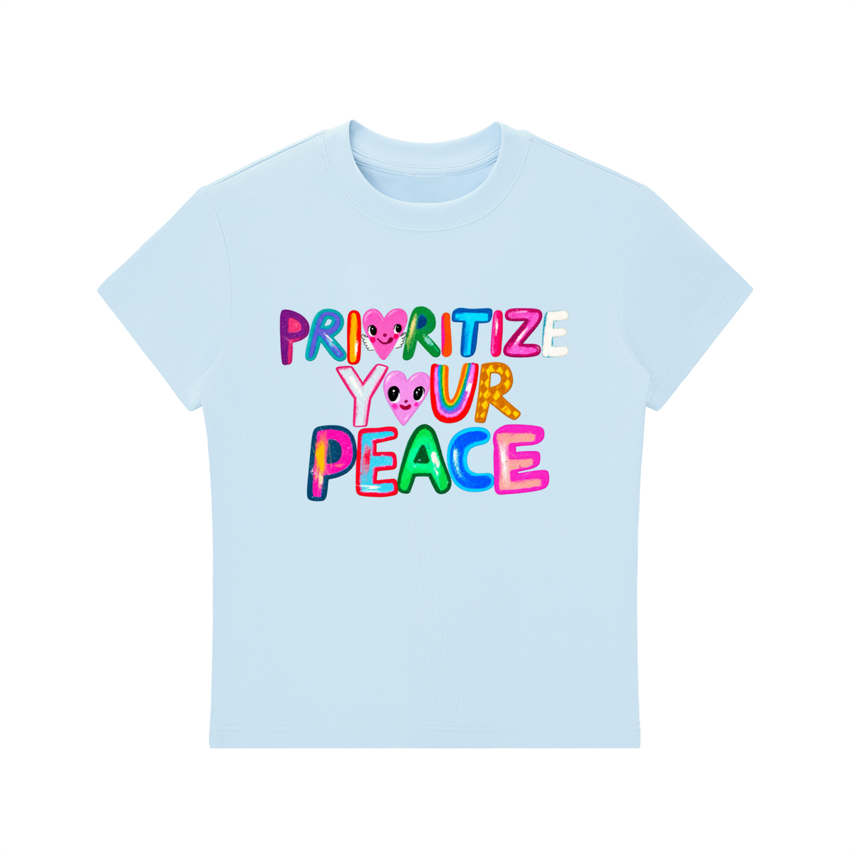 PEACE Essential Bodycon Crewneck Tee