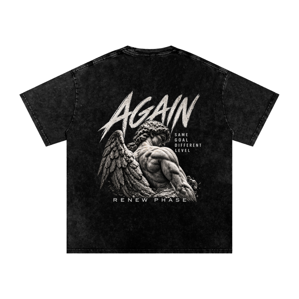AGAIN Vintage Washed Oversized Cotton Tee