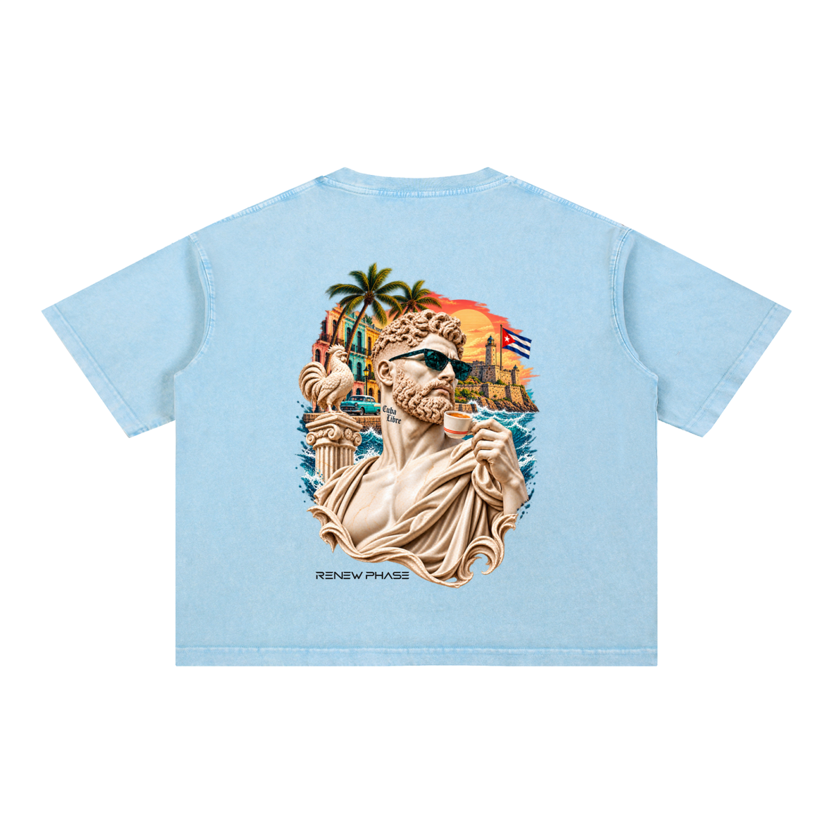 CUBA LIBRE Mineral Wash Boxy Cotton Tee