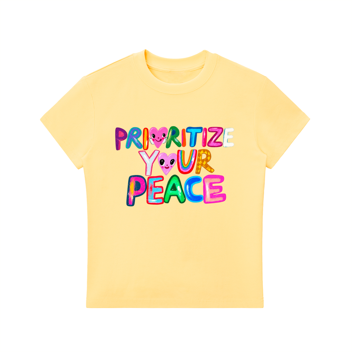 PEACE Essential Bodycon Crewneck Tee
