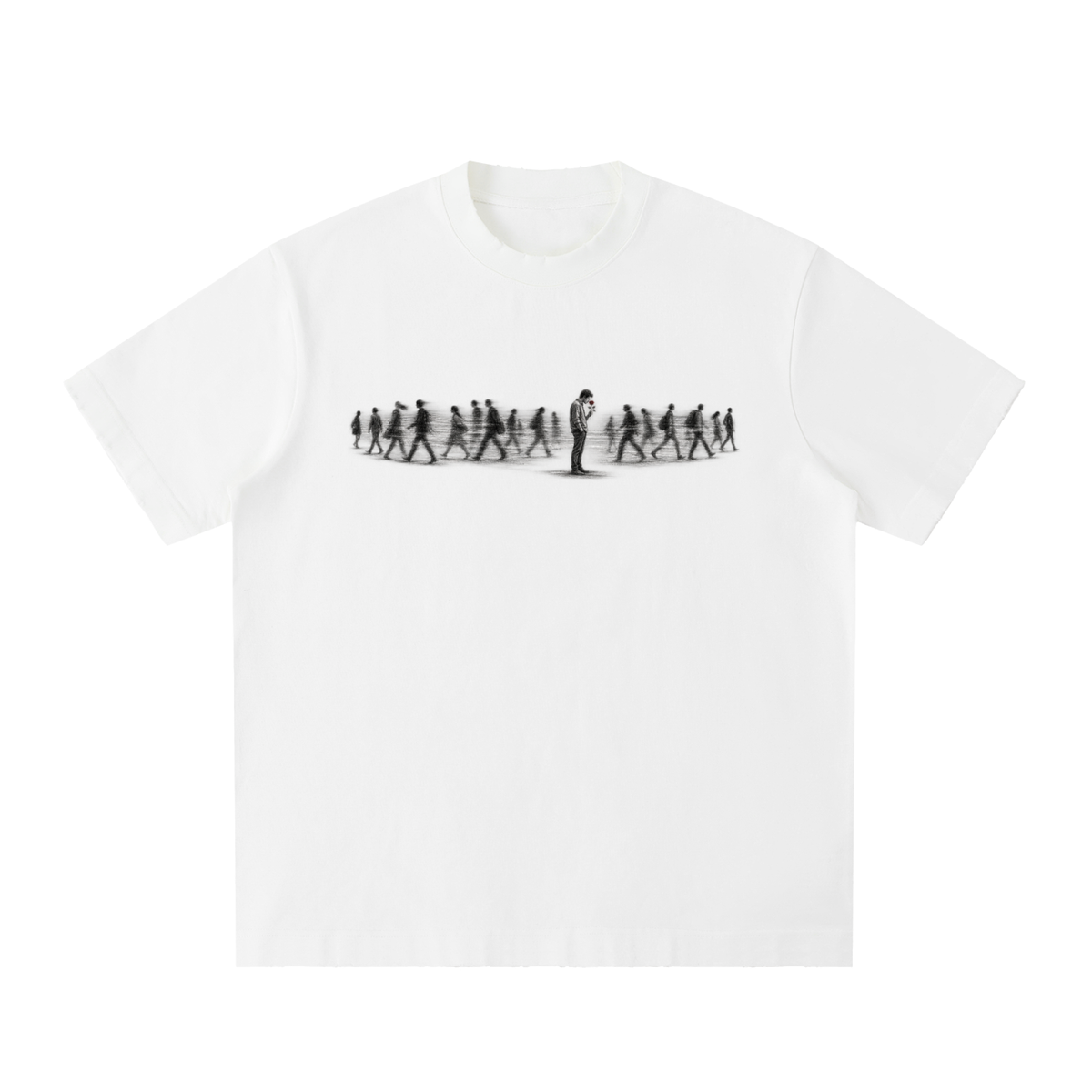 STOP FOR A SEC Heavyweight Vintage Washed Frayed Tee