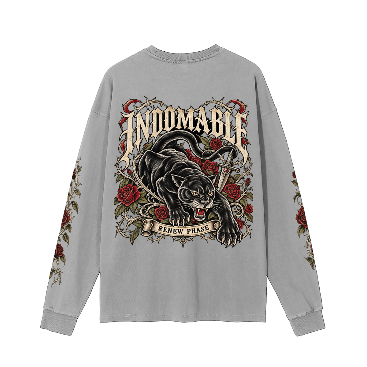INDOMABLE Vintage Washed Long Sleeve Tee