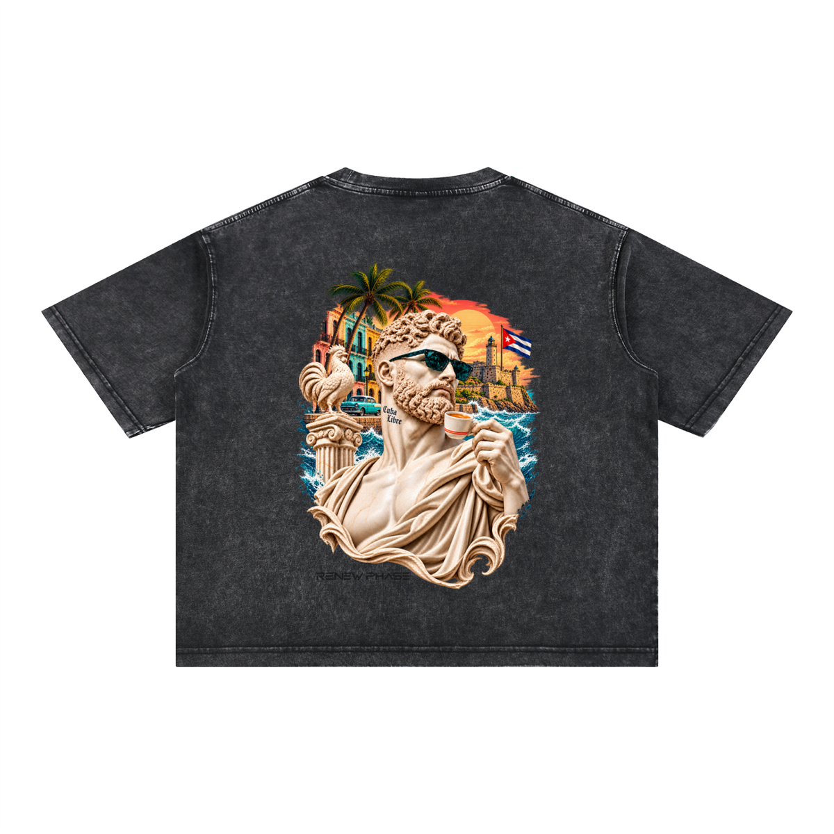 CUBA LIBRE Mineral Wash Boxy Cotton Tee