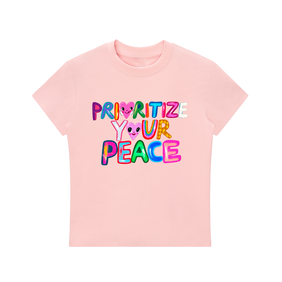 PEACE Essential Bodycon Crewneck Tee