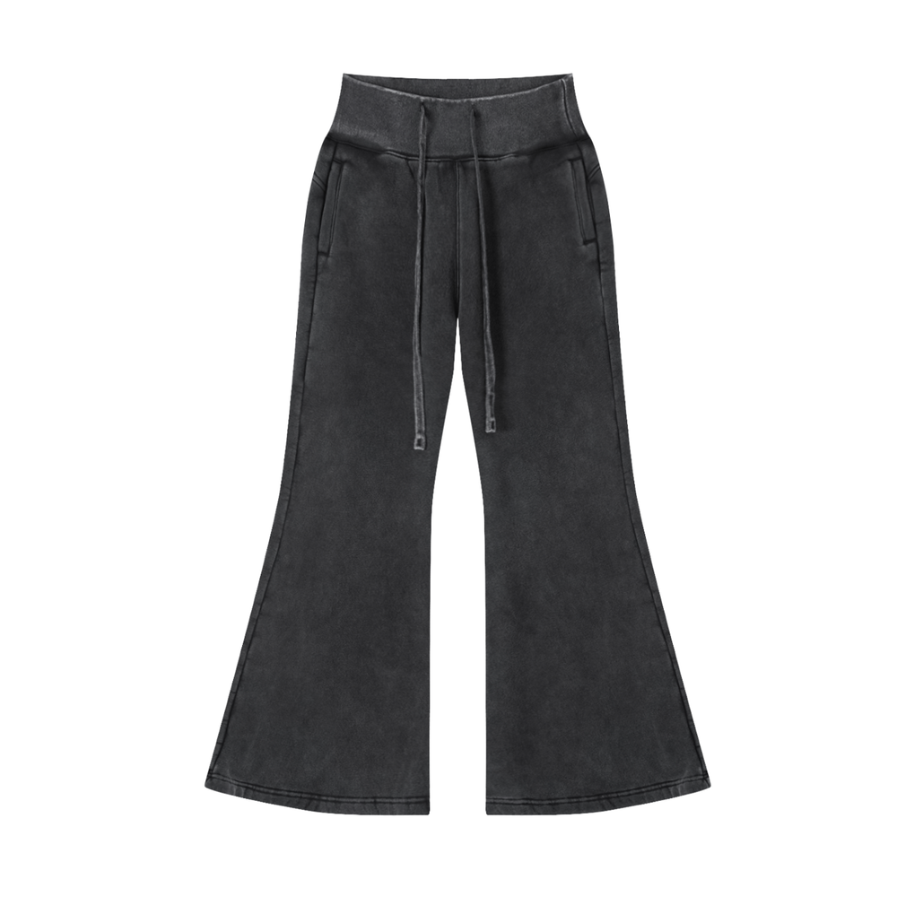 PEP SOCIETY Vintage Washed Flared Fleece Pants