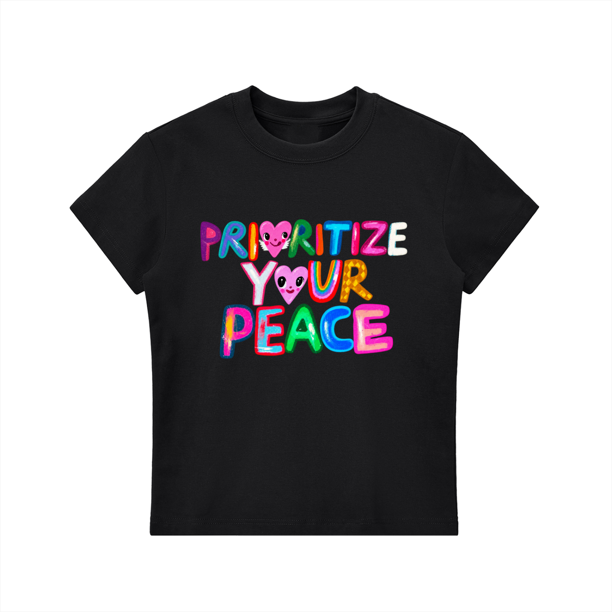 PEACE Essential Bodycon Crewneck Tee