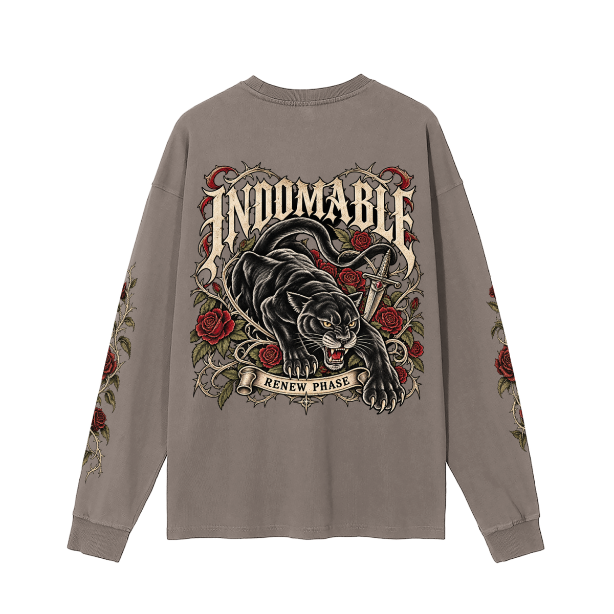 INDOMABLE Vintage Washed Long Sleeve Tee