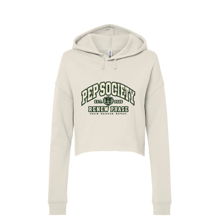 Pep Society Cropped Hooded Sweatshirt