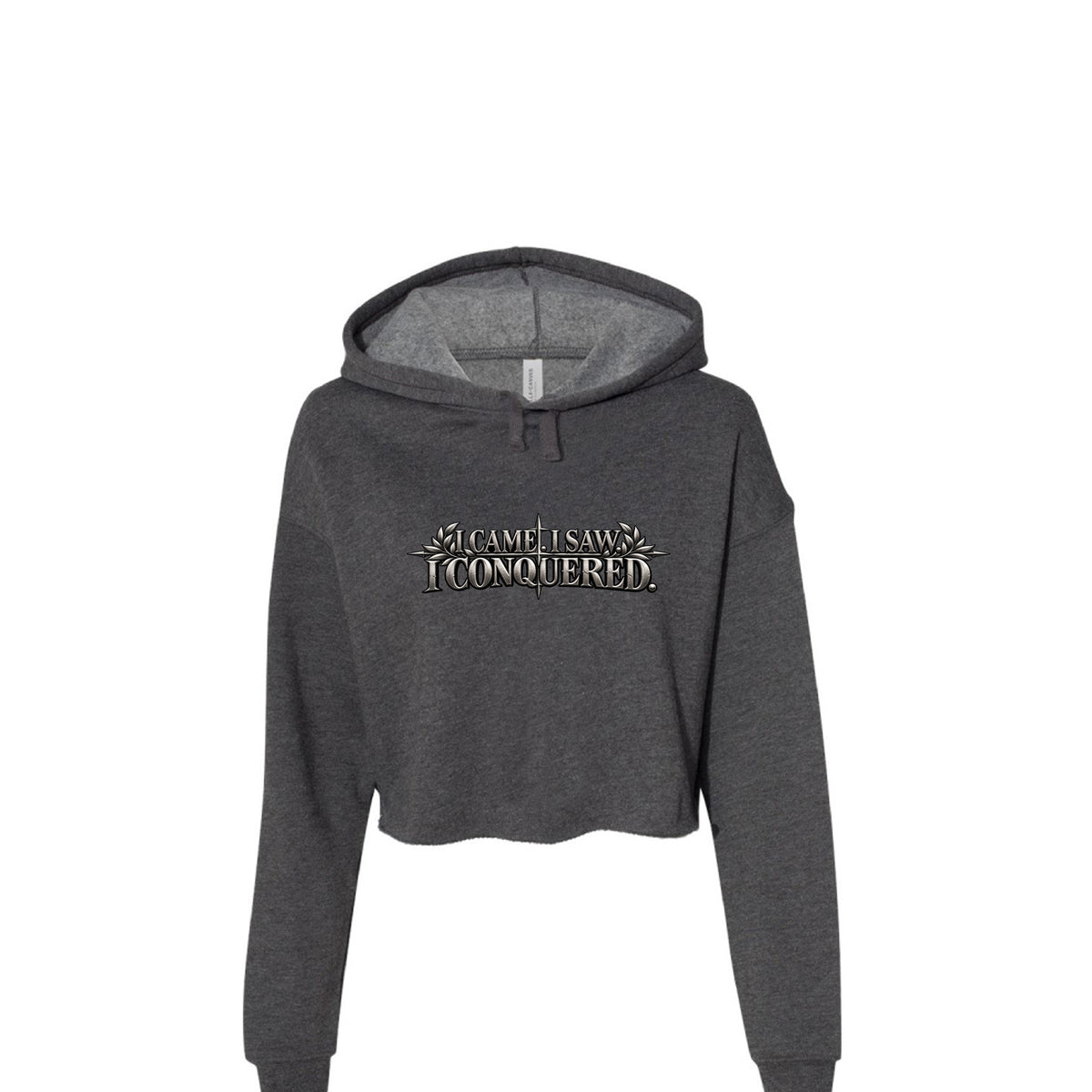 I Came I Saw I Conquered Cropped Hoodie